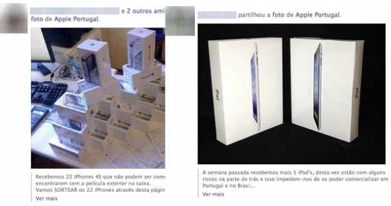 Páginas falsas da Apple no Facebook oferecem iPhone 4s